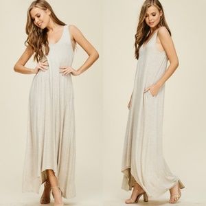 Oatmeal Maxi Knit Dress